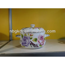 HIGH QUALITY ENAMEL STOCK POT WITH METAL LIDS